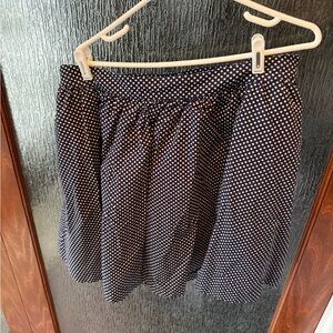 Boden Navy and White A-Line Skirt